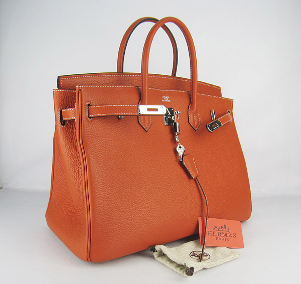 Replica Hermes Birkin 40CM Togo Bag Light Orange 6099 Online